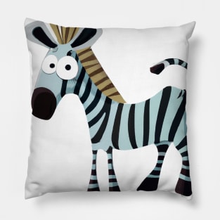 Cute Zebra Drawing Pillow