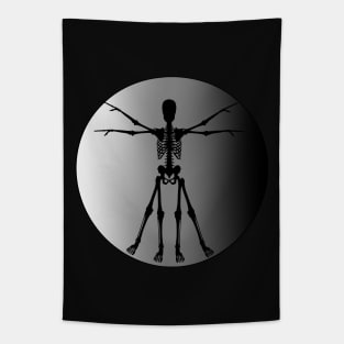 Vitruvian Man Skeleton Tapestry