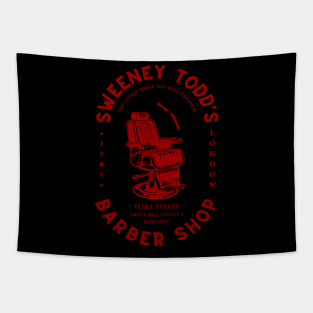 Sweeney | Barber Shop Logo in RED Tapestry