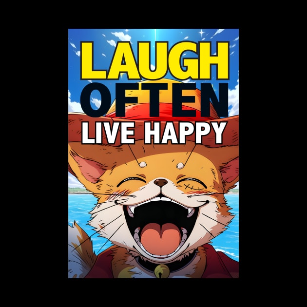 Laughing Cat Laugh Often Live Happy by oh clap!