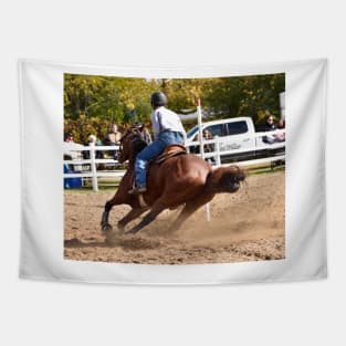 Barrel racing Tapestry