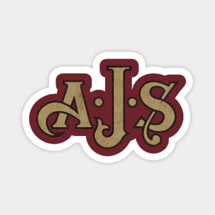 Retro  AJS Motorcycles Logo / Faded Vintage Style Magnet