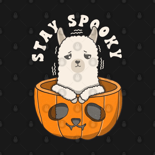 Cute Alpaca Stay Spooky by Luna Illustration