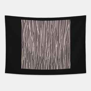 Pine Needles - Abstract organic lines in soft grey and off white Tapestry