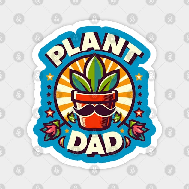 Green Thumb Guru: Men's Hilarious Plant Dad Magnet by CP6Design