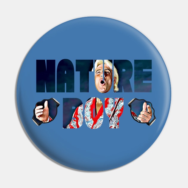 Nature Boy Flair with Championship Belts Pin by Tomorrowland Arcade