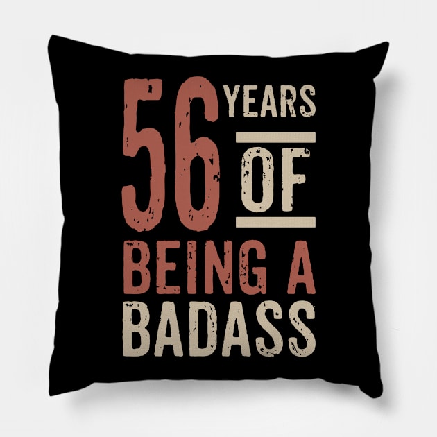 56 years of being a badass. Pillow by rodmendonca