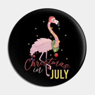 christmas in july summer flamingo Pin