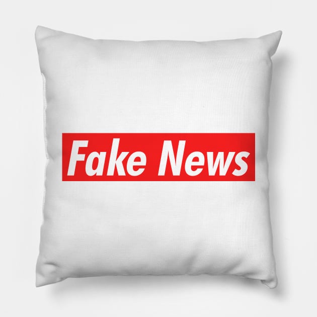 Fake News Pillow by NotoriousMedia