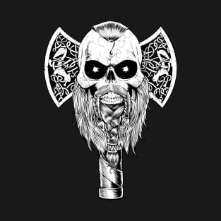 Viking Skull Axe Head T-Shirt