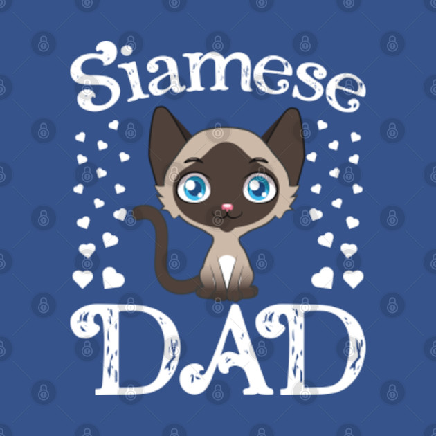 Siamese Dad Cute Adorable Siamese Cat - Siamese Dad - T-Shirt