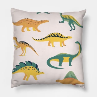 Colorful Dinosaurs Pillow