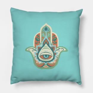 Hamsa Hand - Turquoise(December) Pillow