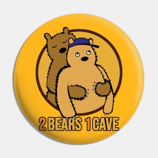 2 bears hugging Pin