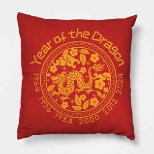 Chinese Year of the Dragon Zodiac Pillow