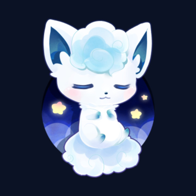 Ice Vulpix Sleeping Night Ice Vulpix Pillow Teepublic