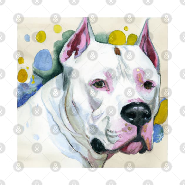 Dogo Argentino Watercolor - Dog Lovers by Edd Paint Something