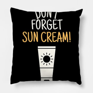 Don't Forget Sun Cream, Uv Awareness, Uv Safety Pillow