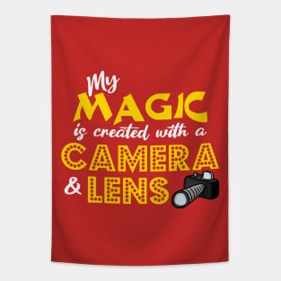 My Magic is Created With a Camera & Lens Tapestry