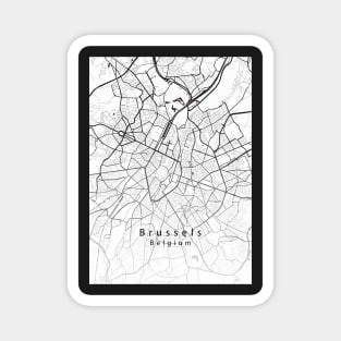 Brussels Belgium City Map Magnet