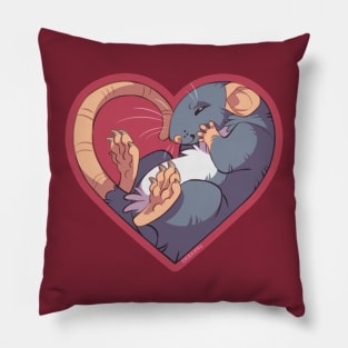 Heart Rat: Self Blue Pillow