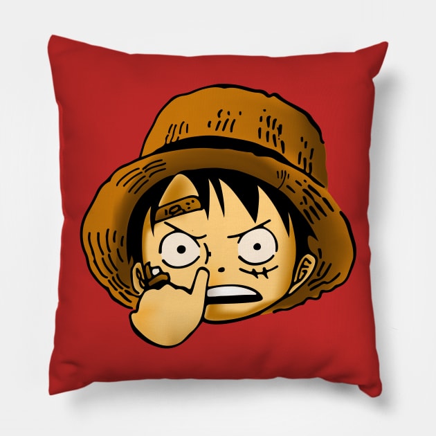 Luffy Childhood Pillow by sfajar