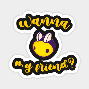 Wanna Bee my friend save the bees purple kawaii cute adorable Magnet