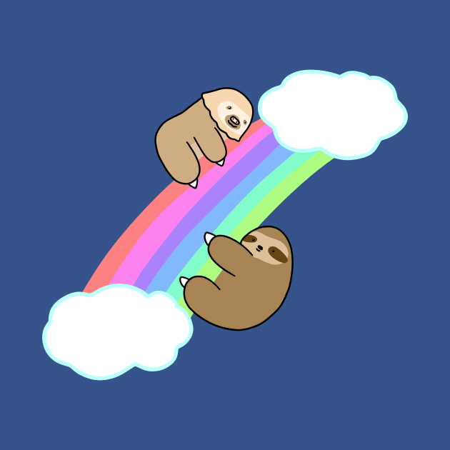 Rainbow Two and Three Toed Sloths by saradaboru