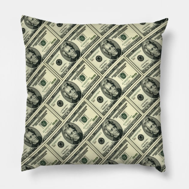 2020 Dollar Bill New Years Pun Pillow by storyanswer
