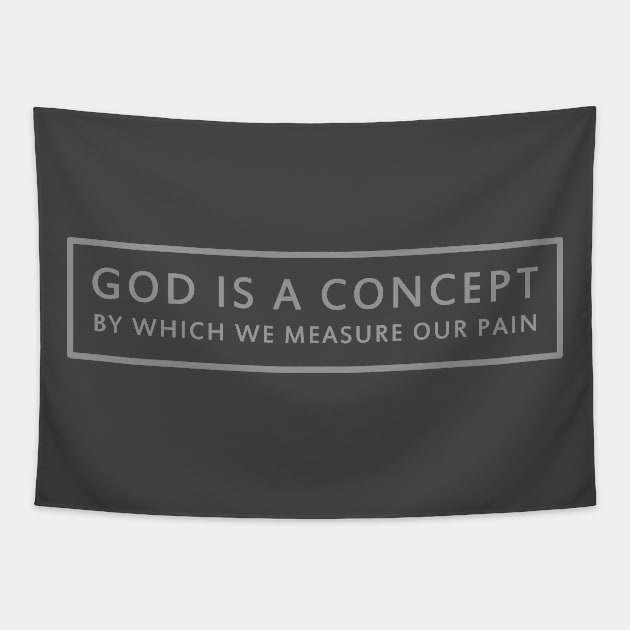 God (grey) Tapestry by Joada