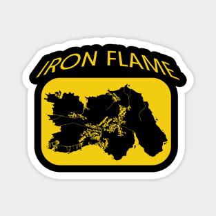 Iron Flame Map Yellow Magnet