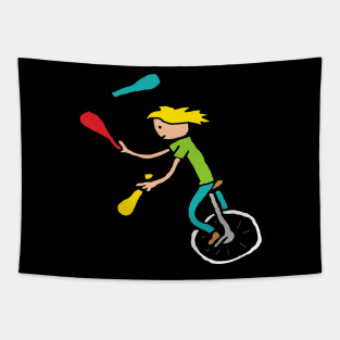 Unicycle Juggler Tapestry