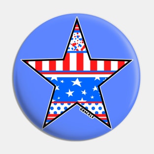 July 4th Busy Stripes Pin