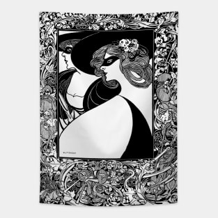 Two Masked Women Tapestry