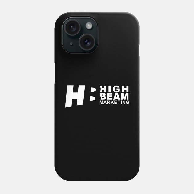 White HBM Logo 3 (On Chest) Phone Case by High Beam Marketing