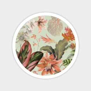Floral on mint background Magnet