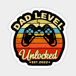 Dad Level Unlocked Est. 2022 Video Gamer Dad Funny Dad Gift Magnet