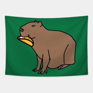 Taco Capybara Tapestry