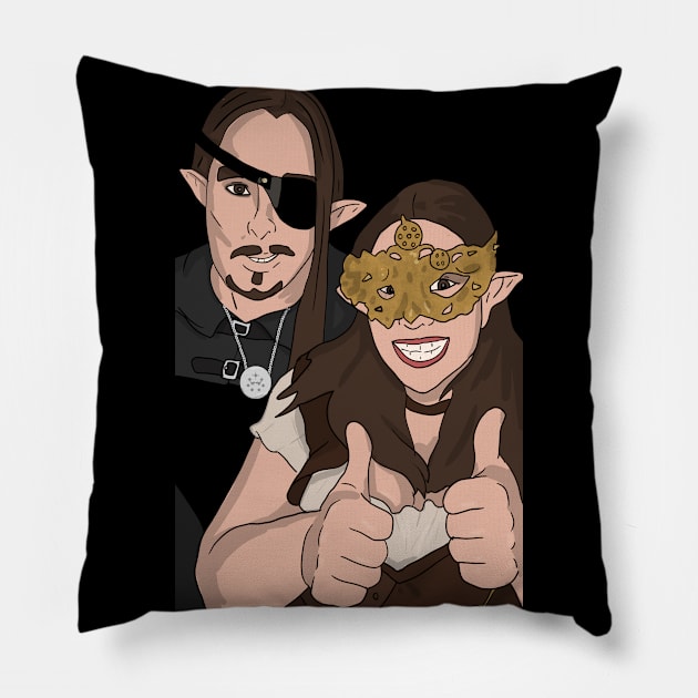 The Twins Pillow by The Mortui Guild