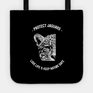 Protect Jaguars #2 1Black Background Tote