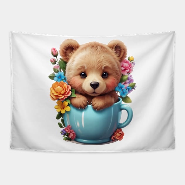 Little Bear Mug Tapestry by Ratherkool