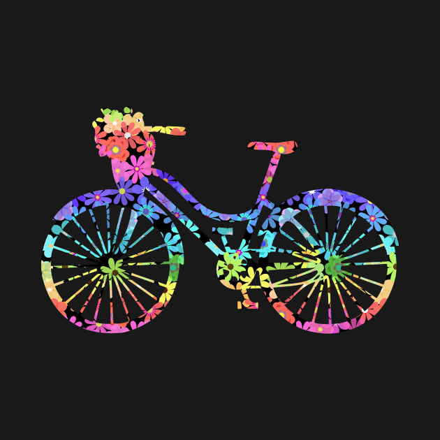 Rainbow Colors Flowers Bicycle | Pride Flowers | Cherie's Art(c)2021 by CheriesArt