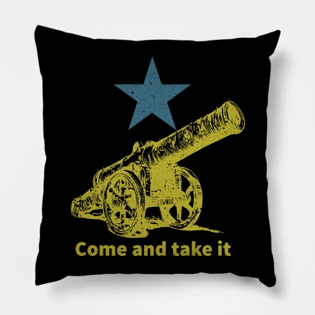 Come and take it Pillow by Toby Wilkinson