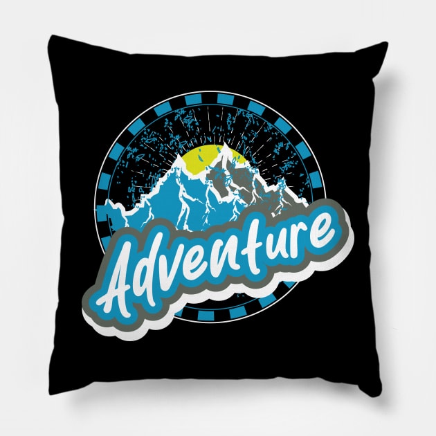 Adventure Pillow by T-Shirt Attires