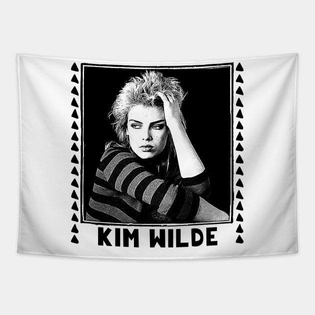 Kim Wilde //  Retro 80s Aesthetic Design Tapestry by DankFutura