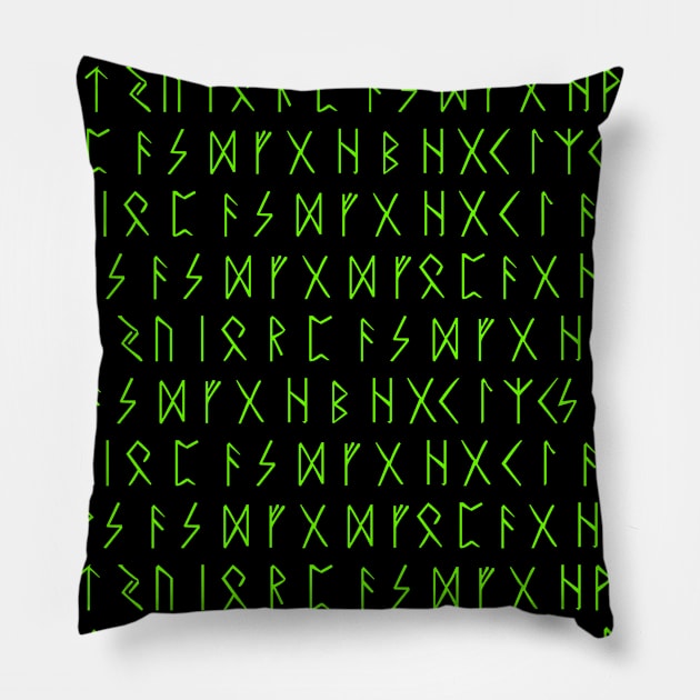 Viking Runes Pillow by Scar