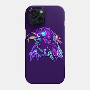 Neon Badass Cyberpunk Eagle Mecha Phone Case