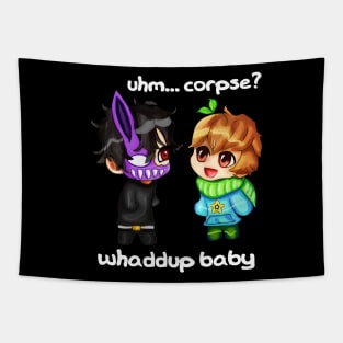 Corpse Husband and Sykkuno Chibi Tapestry