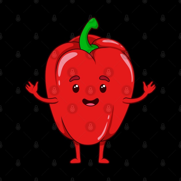 Cartoon Red Pepper by Modern Medieval Design