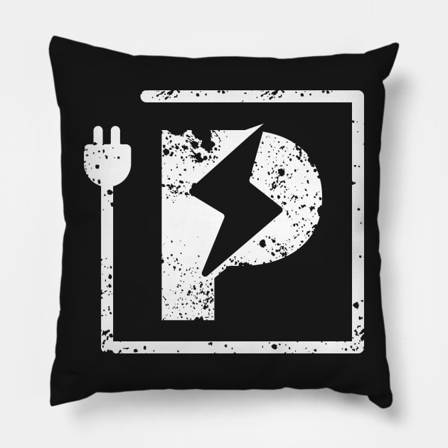 Electrical letter P | Electrician or Electrical Engineer name initial P, Electricity art Pillow by EngineersArt